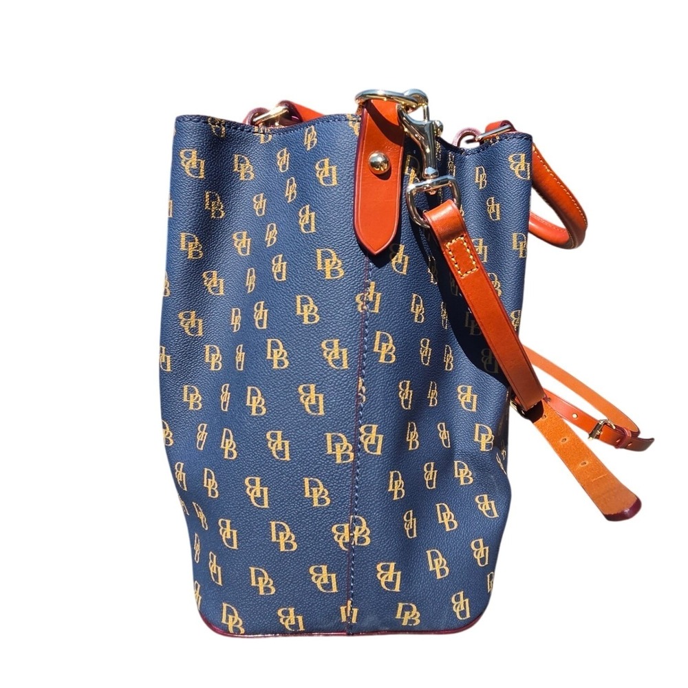 Dooney & Bourke Tote Womens Small Navy New Gretta Monogram Crossbody Shopper - Picture 5 of 14
